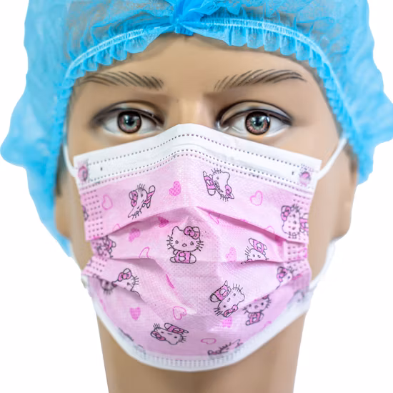 Kinder kleine Weidenblatt-Typ große Atemraum Einwegmasken 4-lagige Staub-Ohrbügel bunte Cartoon-Kinder Kf94-Maske